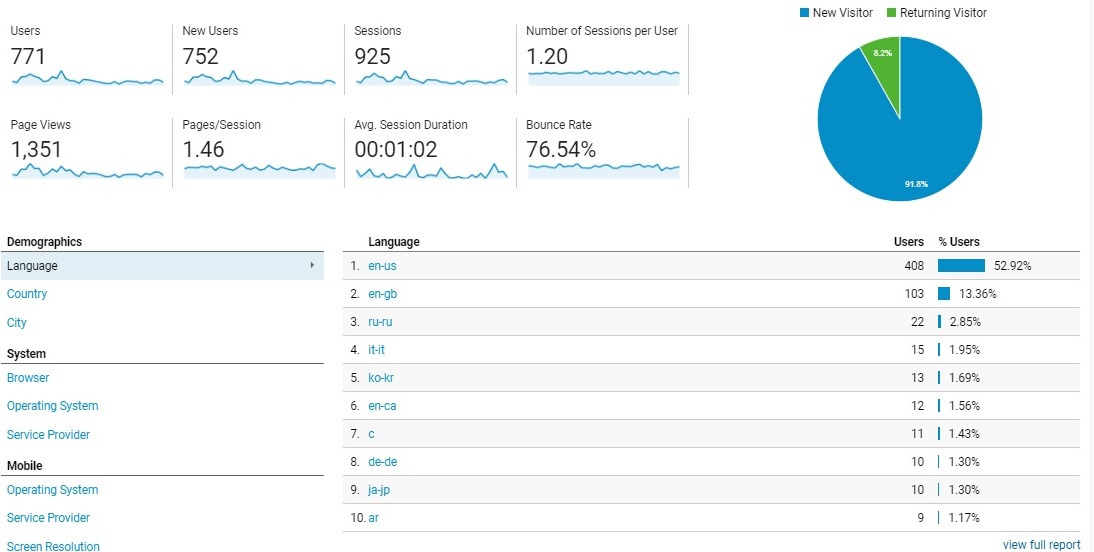 Visitor Analysis Report